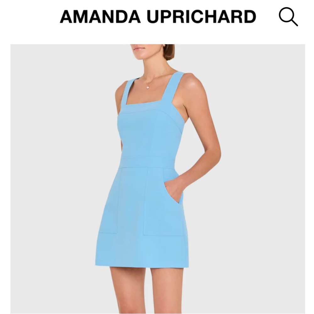 Amanda Uprichard Light Blue Mini Dress